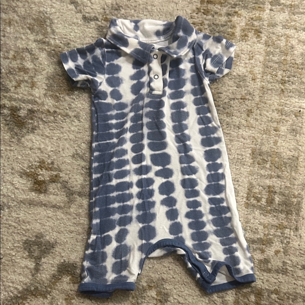 Kyte Baby Riptide Bamboo Collared Snap Romper